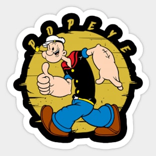 a Sailor Adventure with Popeyes and Crew on this Classic Cartoon Sticker